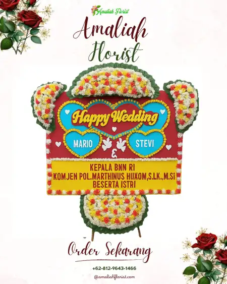 Papan Bunga Pernikahan Cihideungudik